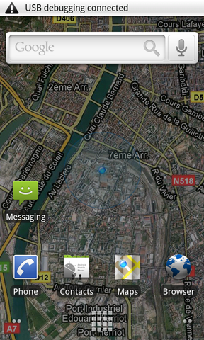 Bureau avec Maps en live Wallpapers